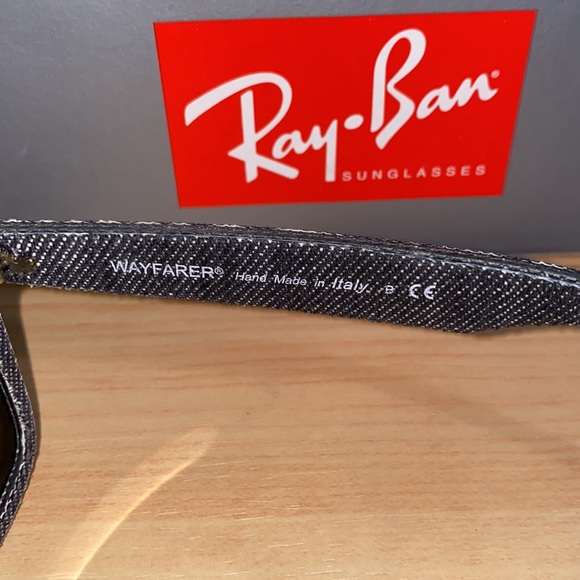 Ray Ban ORB2140 denim wayfarer jean gray Unisex sunglasses NWT - Picture 5 of 8